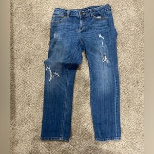 Jennifer Lopez distressed cropped Jean size 4